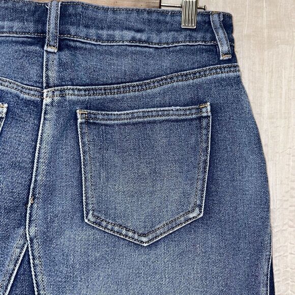 PACSUN 28 Distressed Raw Fringe Hem Two Tone Mini Denim Skirt - Picture 7 of 9